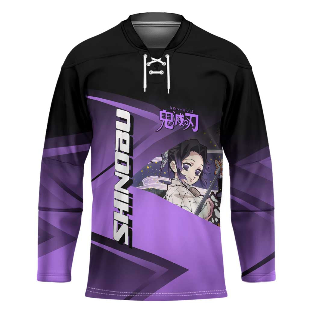 Shinobu Kocho Insect Rally Hockey Jersey Sporty Anime Mashup Style