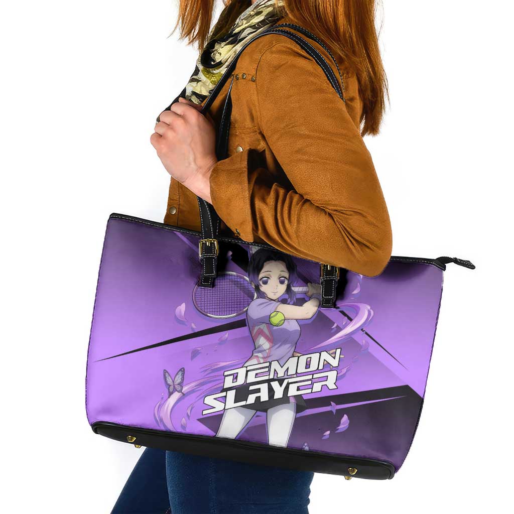 Shinobu Kocho Insect Rally Leather Tote Bag Sporty Anime Mashup Style