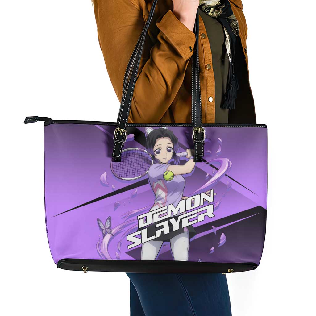 Shinobu Kocho Insect Rally Leather Tote Bag Sporty Anime Mashup Style