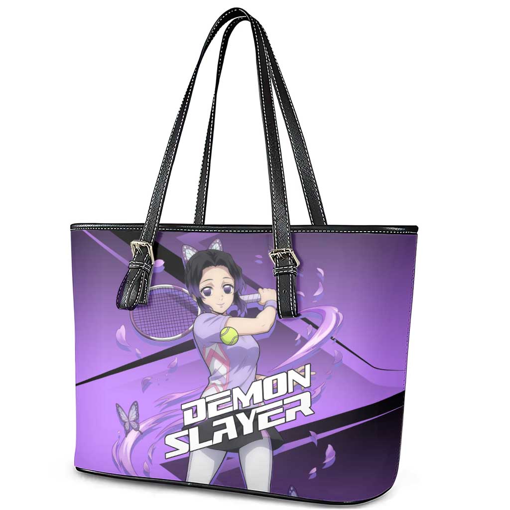 Shinobu Kocho Insect Rally Leather Tote Bag Sporty Anime Mashup Style
