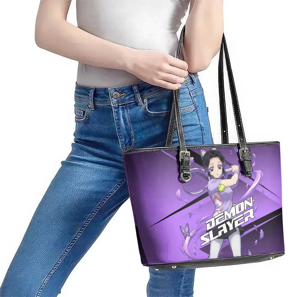 Shinobu Kocho Insect Rally Leather Tote Bag Sporty Anime Mashup Style
