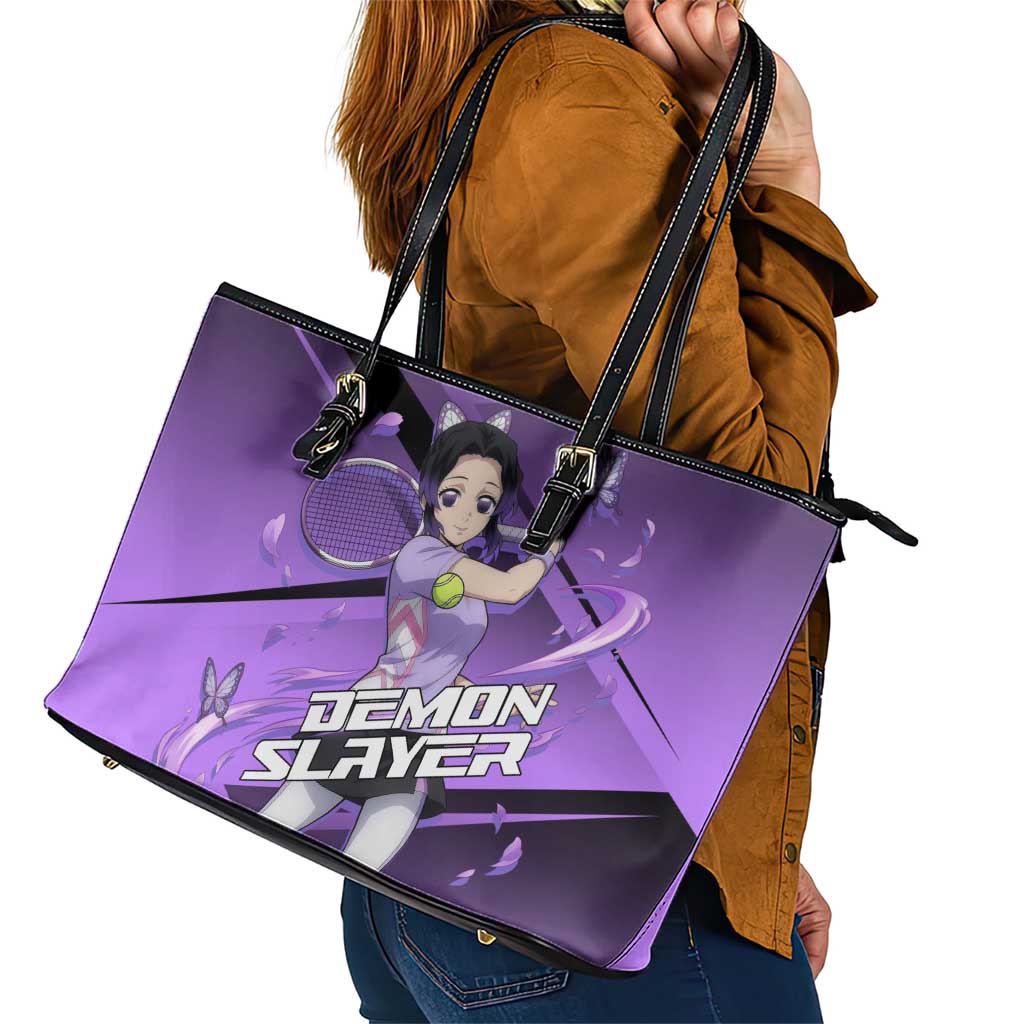 Shinobu Kocho Insect Rally Leather Tote Bag Sporty Anime Mashup Style