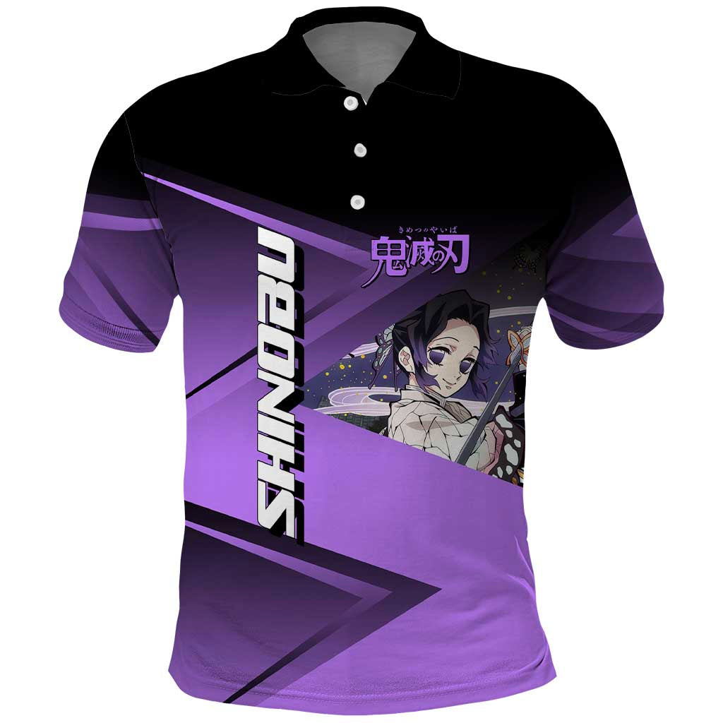 Shinobu Kocho Insect Rally Polo Shirt Sporty Anime Mashup Style