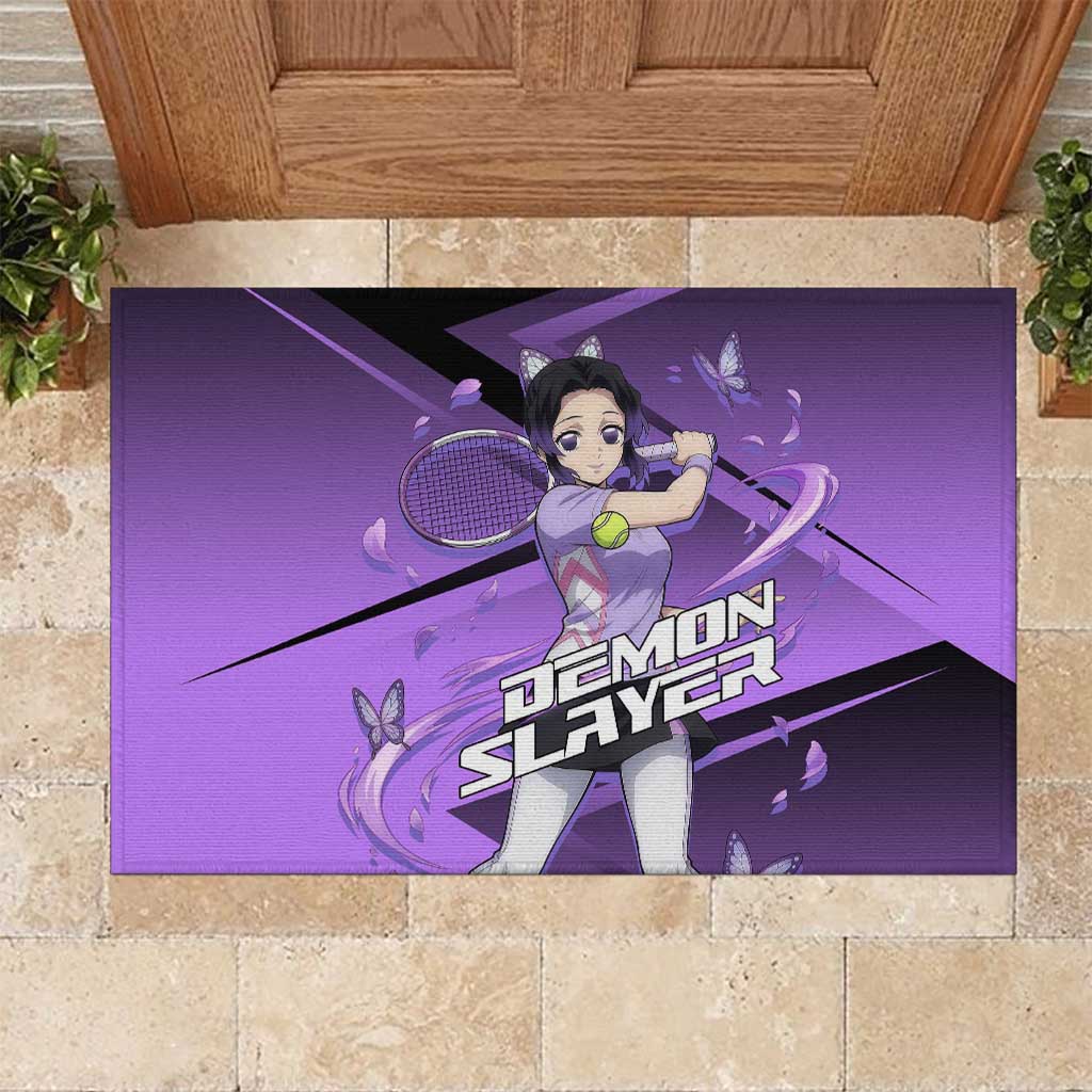 Shinobu Kocho Insect Rally Rubber Doormat Sporty Anime Mashup Style