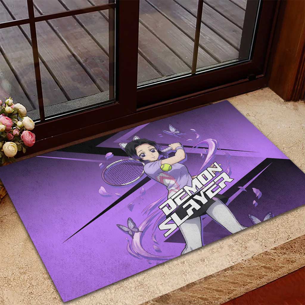 Shinobu Kocho Insect Rally Rubber Doormat Sporty Anime Mashup Style