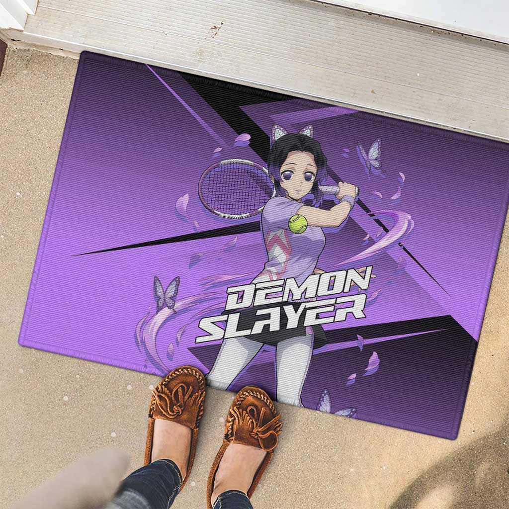 Shinobu Kocho Insect Rally Rubber Doormat Sporty Anime Mashup Style