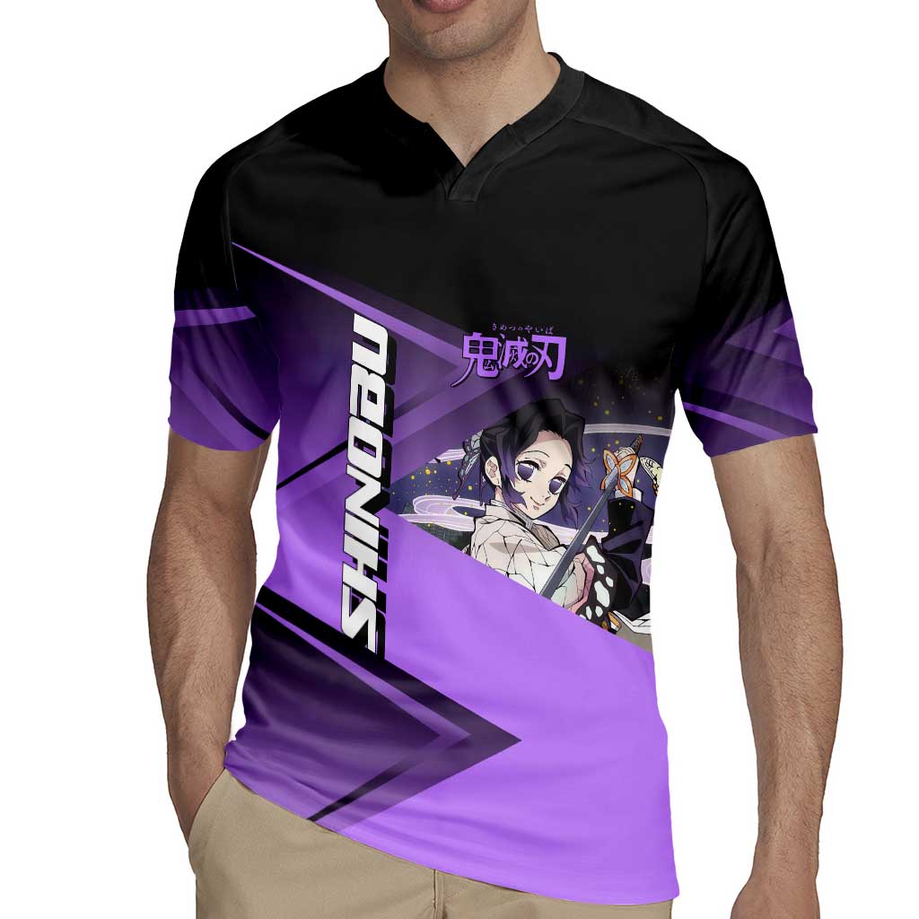 Shinobu Kocho Insect Rally Rugby Jersey Sporty Anime Mashup Style