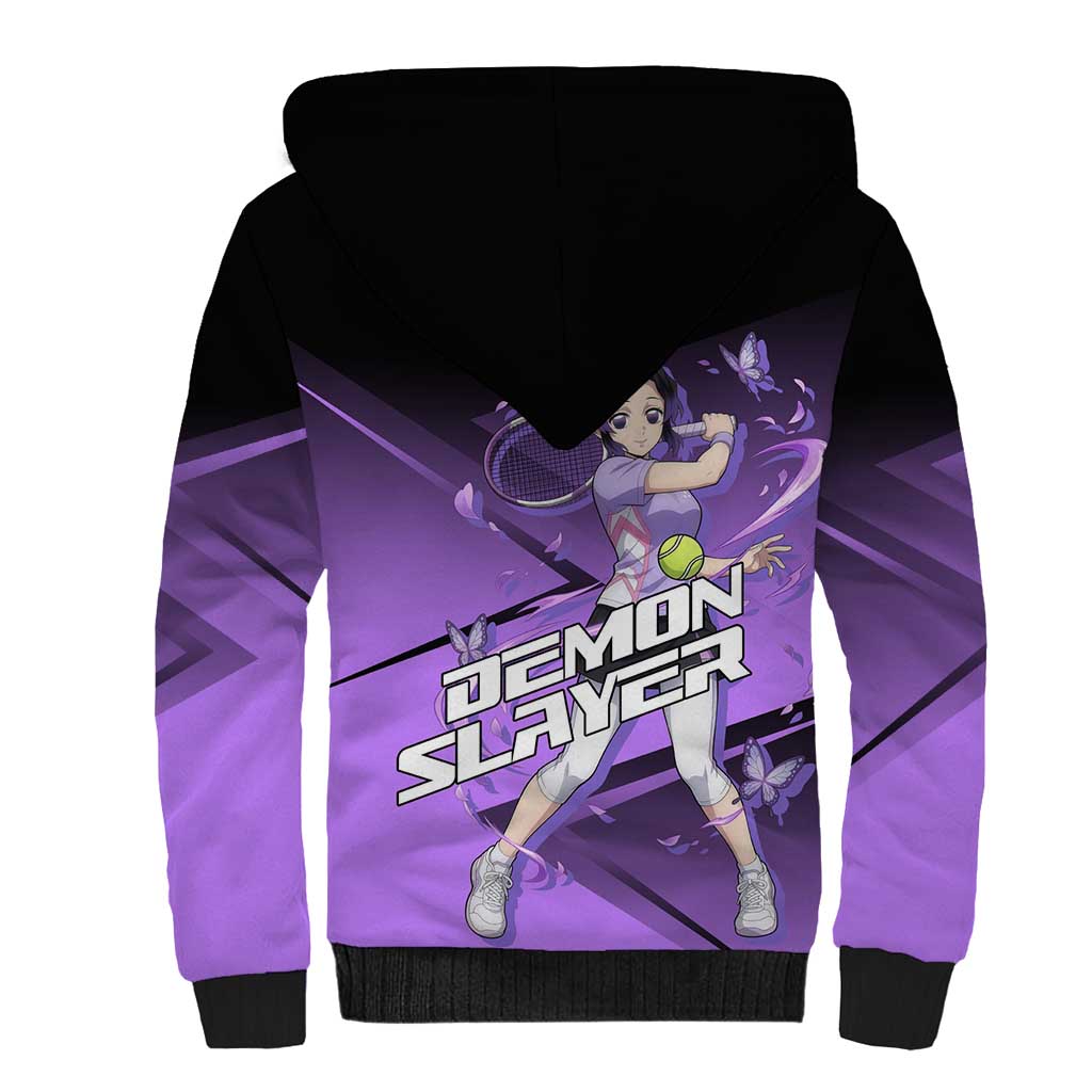 Shinobu Kocho Insect Rally Sherpa Hoodie Sporty Anime Mashup Style