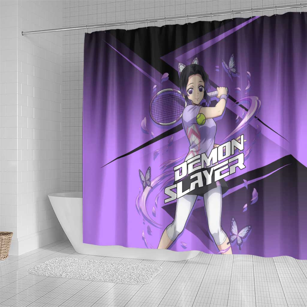 Shinobu Kocho Insect Rally Shower Curtain Sporty Anime Mashup Style