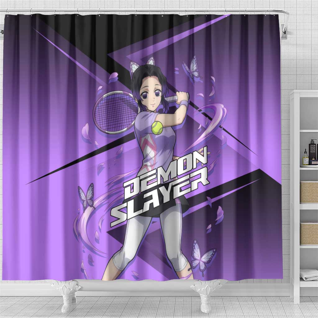 Shinobu Kocho Insect Rally Shower Curtain Sporty Anime Mashup Style