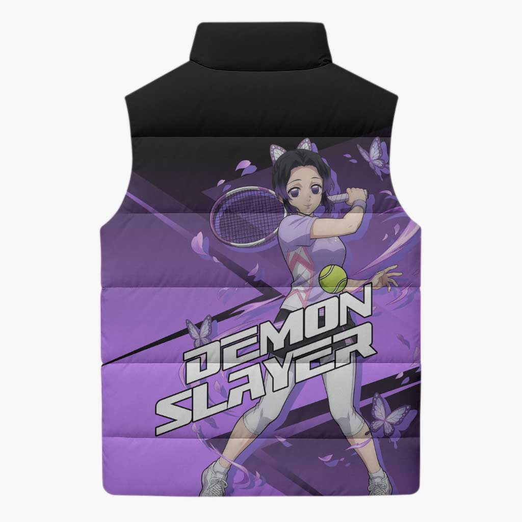 Shinobu Kocho Insect Rally Sleeveless Puffer Jacket Sporty Anime Mashup Style
