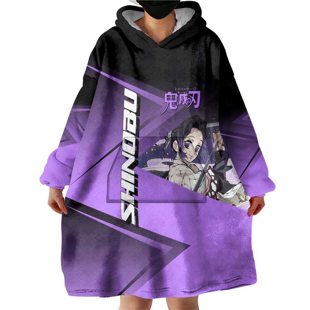 Shinobu Kocho Insect Rally Wearable Blanket Hoodie Sporty Anime Mashup Style