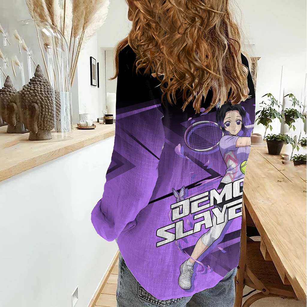 Shinobu Kocho Insect Rally Women Casual Shirt Sporty Anime Mashup Style