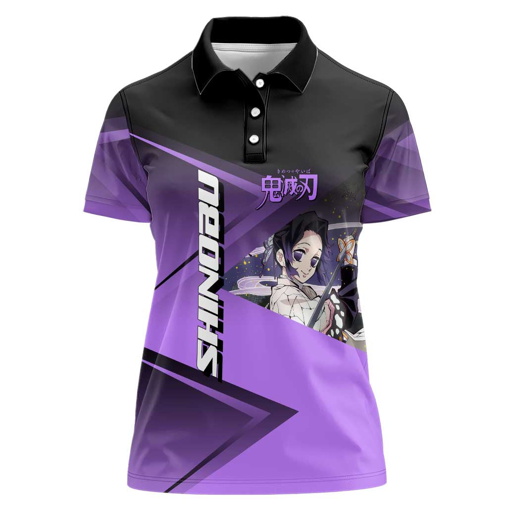 Shinobu Kocho Insect Rally Women Polo Shirt Sporty Anime Mashup Style
