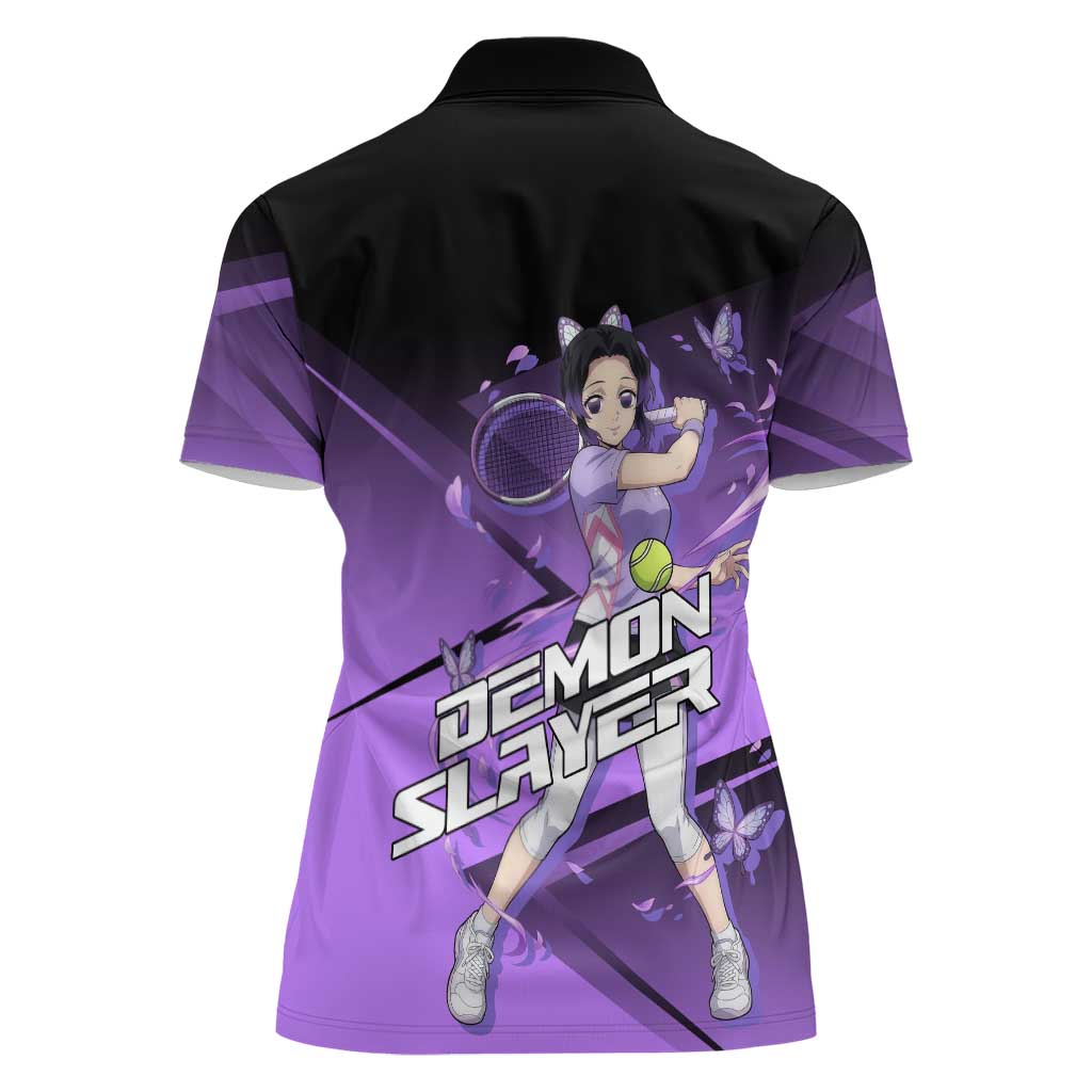 Shinobu Kocho Insect Rally Women Polo Shirt Sporty Anime Mashup Style