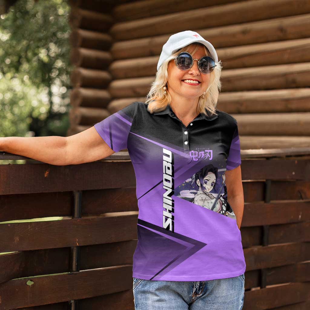 Shinobu Kocho Insect Rally Women Polo Shirt Sporty Anime Mashup Style