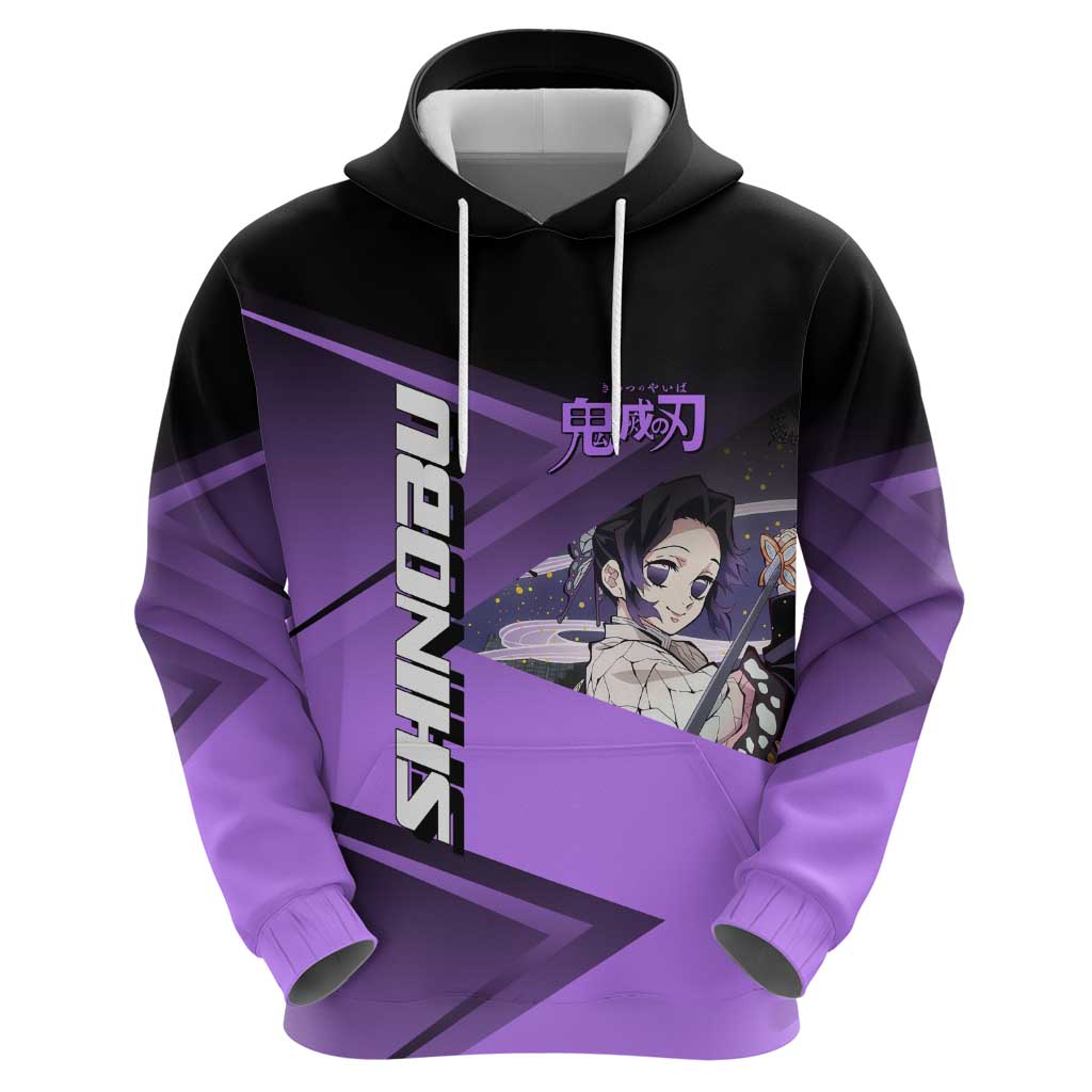 Shinobu Kocho Insect Rally Zip Hoodie Sporty Anime Mashup Style