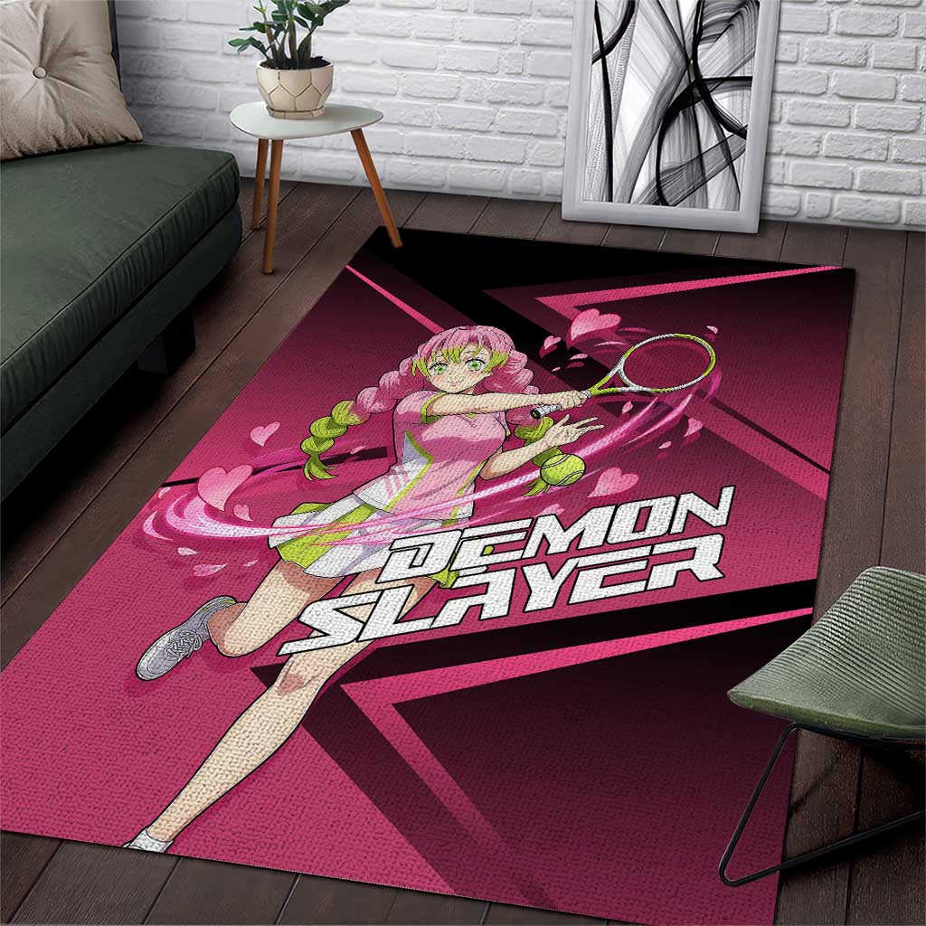 Mitsuri Kanroji Love Volley Area Rug Sporty Anime Mashup Style