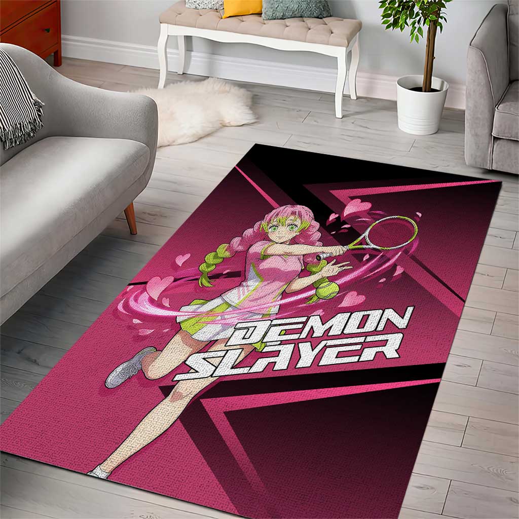 Mitsuri Kanroji Love Volley Area Rug Sporty Anime Mashup Style