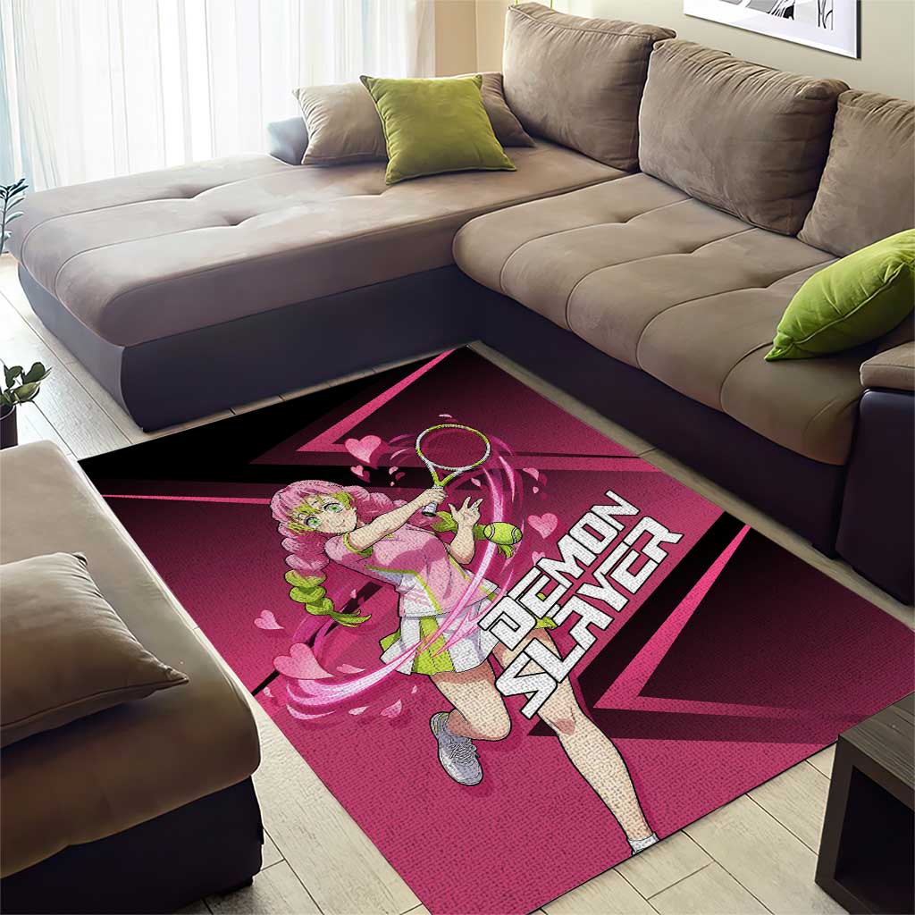 Mitsuri Kanroji Love Volley Area Rug Sporty Anime Mashup Style