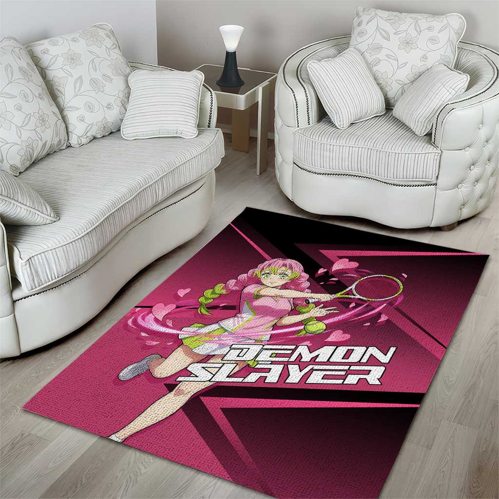 Mitsuri Kanroji Love Volley Area Rug Sporty Anime Mashup Style