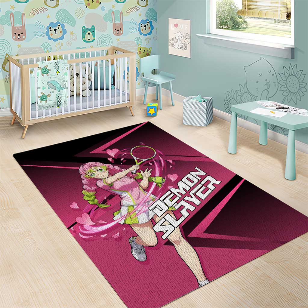 Mitsuri Kanroji Love Volley Area Rug Sporty Anime Mashup Style