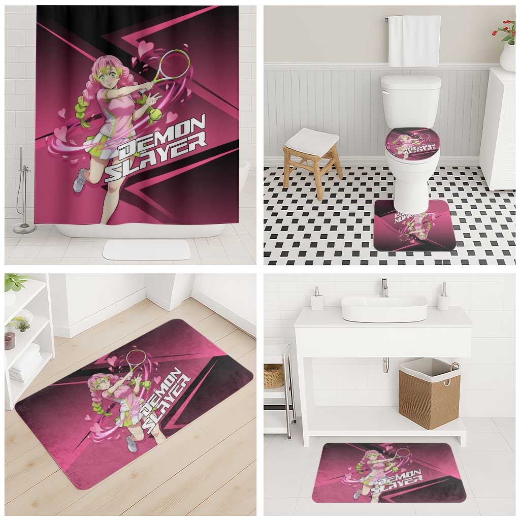 Mitsuri Kanroji Love Volley Bathroom Set Sporty Anime Mashup Style