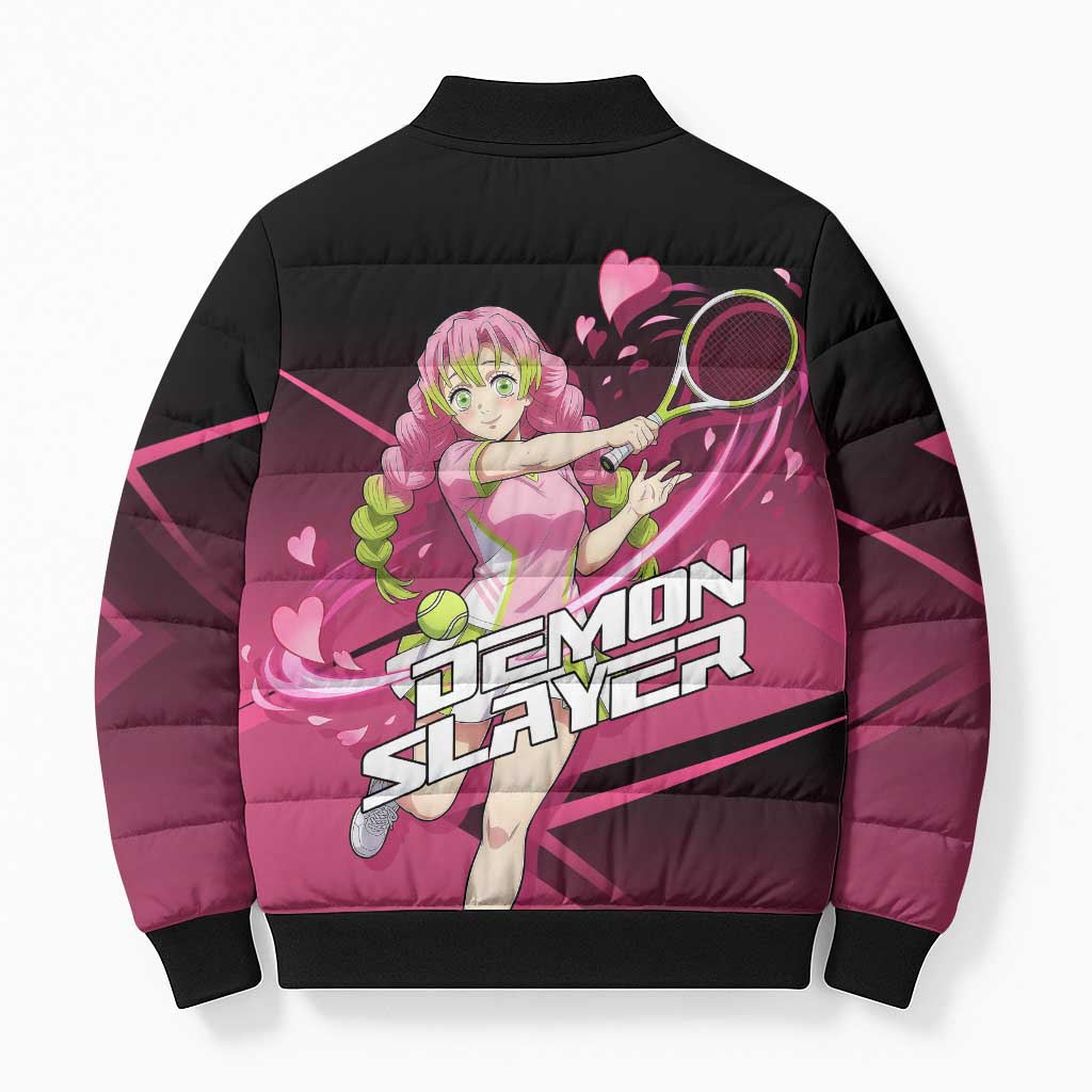 Mitsuri Kanroji Love Volley Bomber Puffer Jacket Sporty Anime Mashup Style