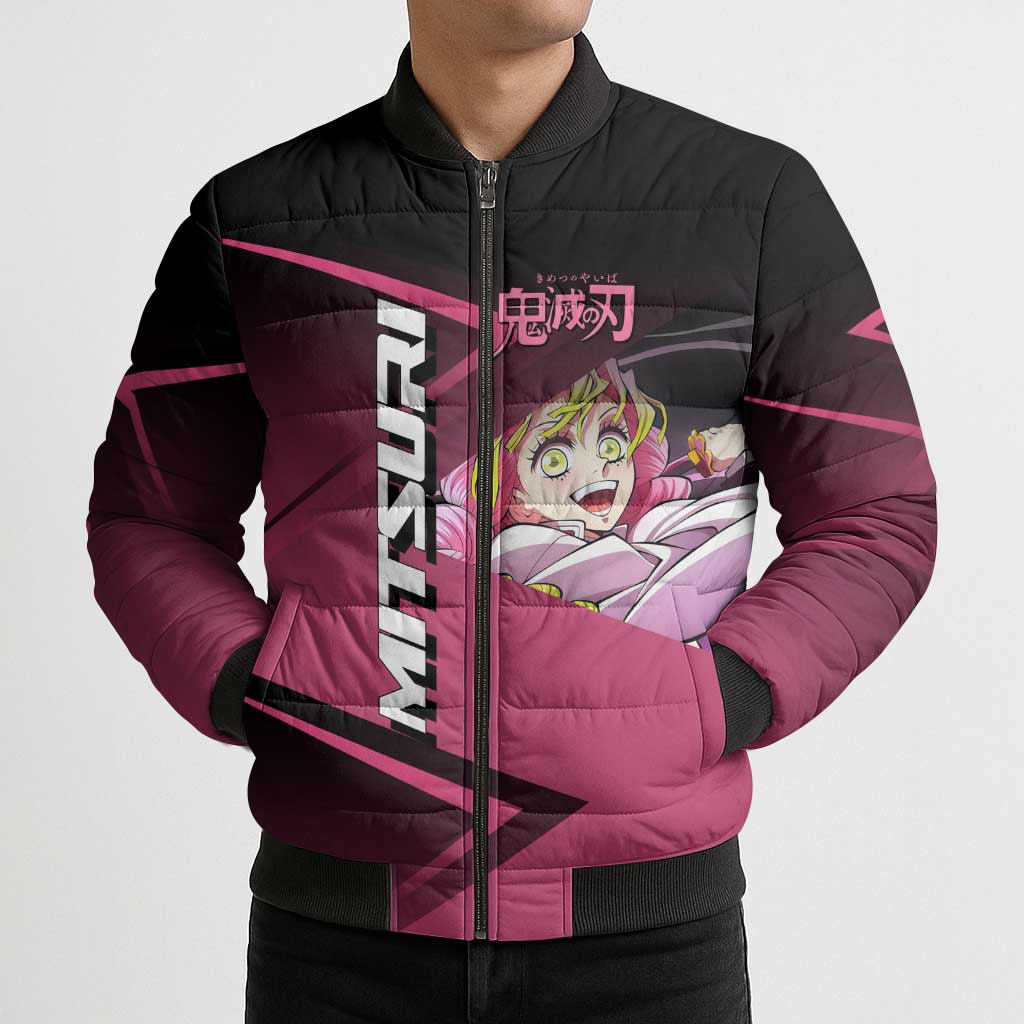 Mitsuri Kanroji Love Volley Bomber Puffer Jacket Sporty Anime Mashup Style