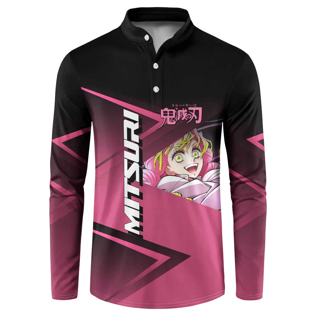 Mitsuri Kanroji Love Volley Button Sweatshirt Sporty Anime Mashup Style