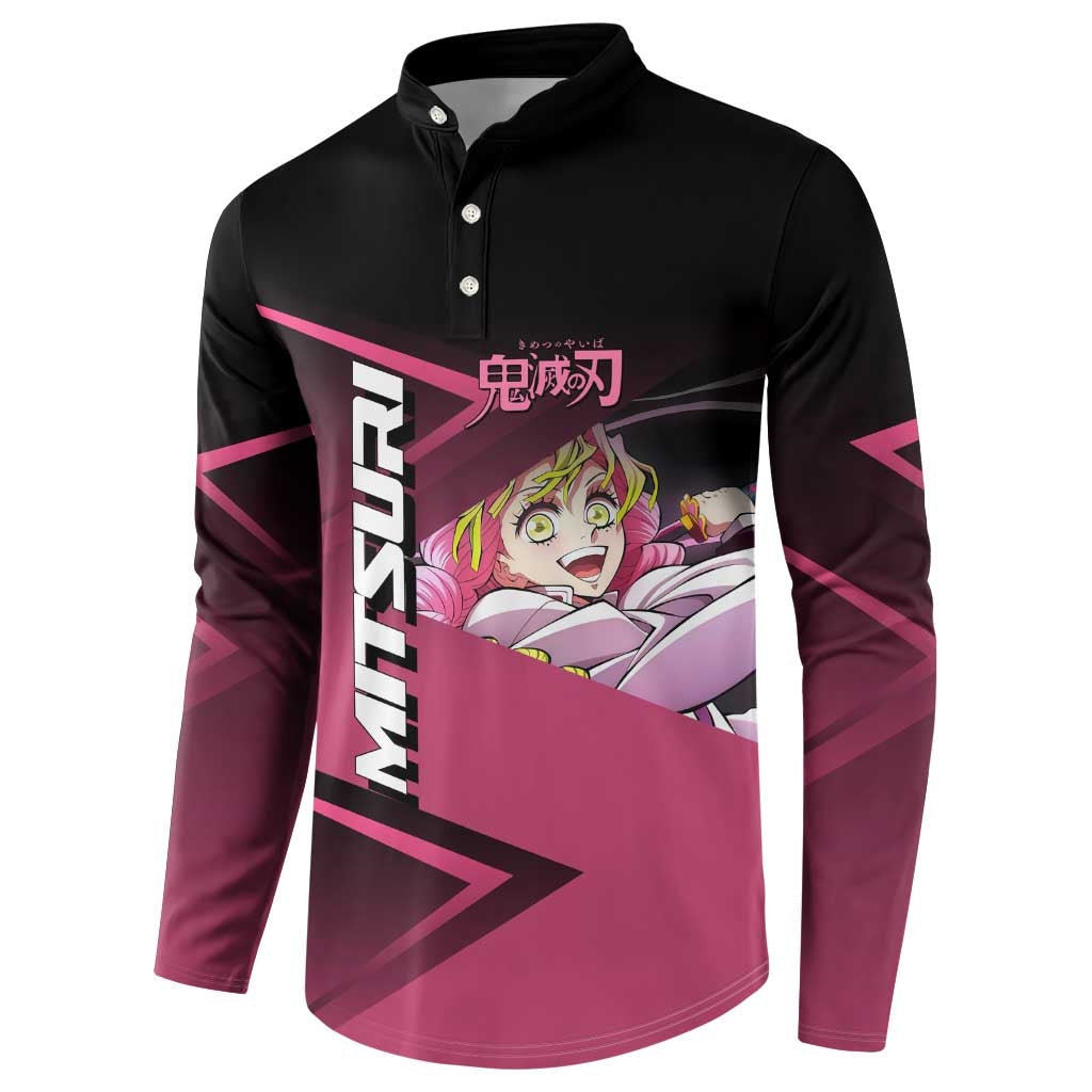 Mitsuri Kanroji Love Volley Button Sweatshirt Sporty Anime Mashup Style