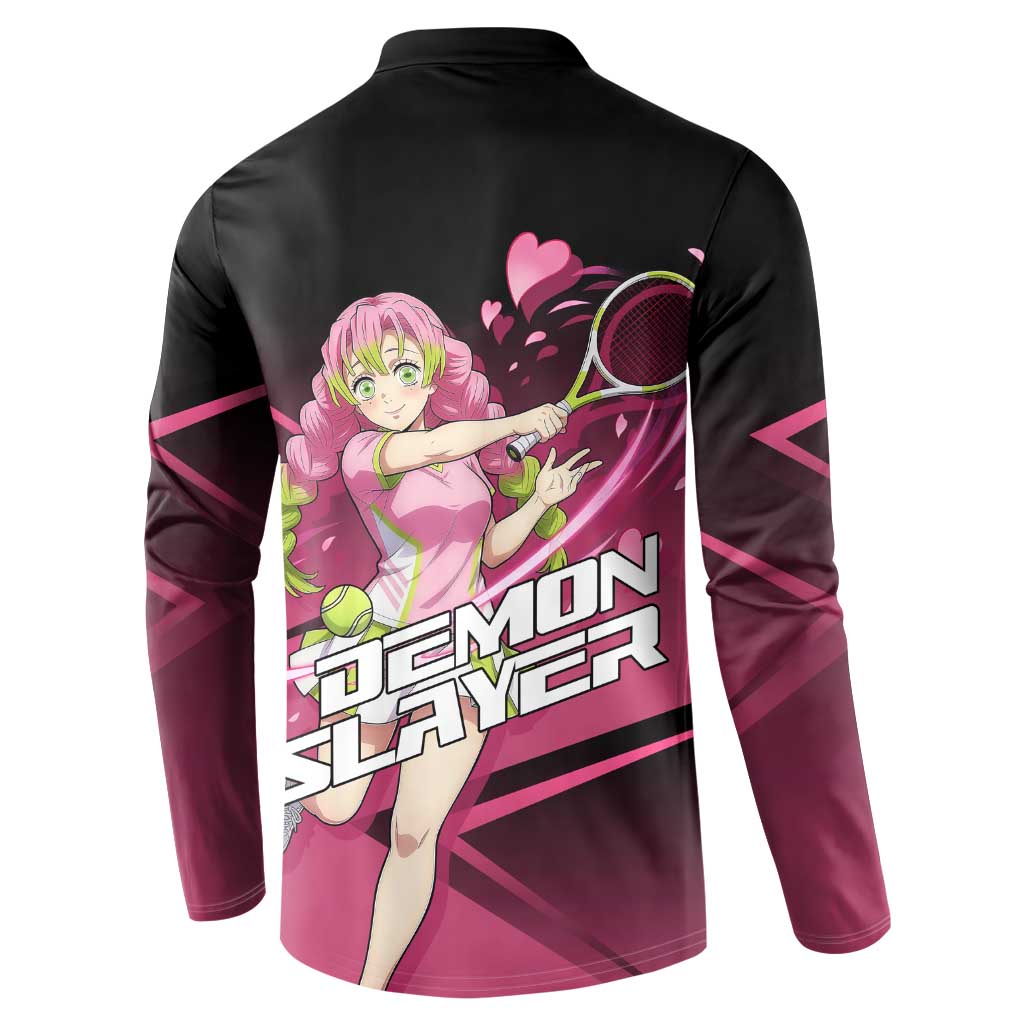 Mitsuri Kanroji Love Volley Button Sweatshirt Sporty Anime Mashup Style