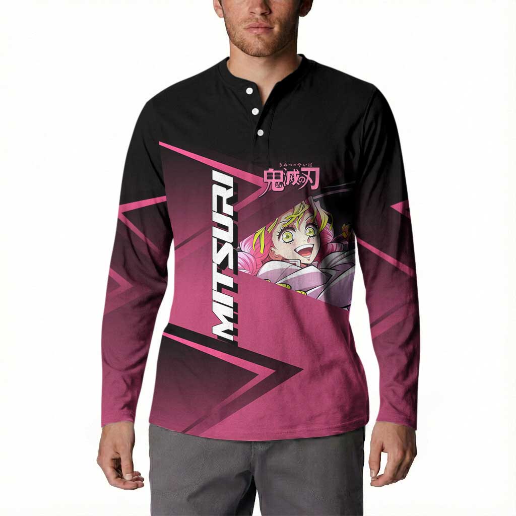 Mitsuri Kanroji Love Volley Button Sweatshirt Sporty Anime Mashup Style