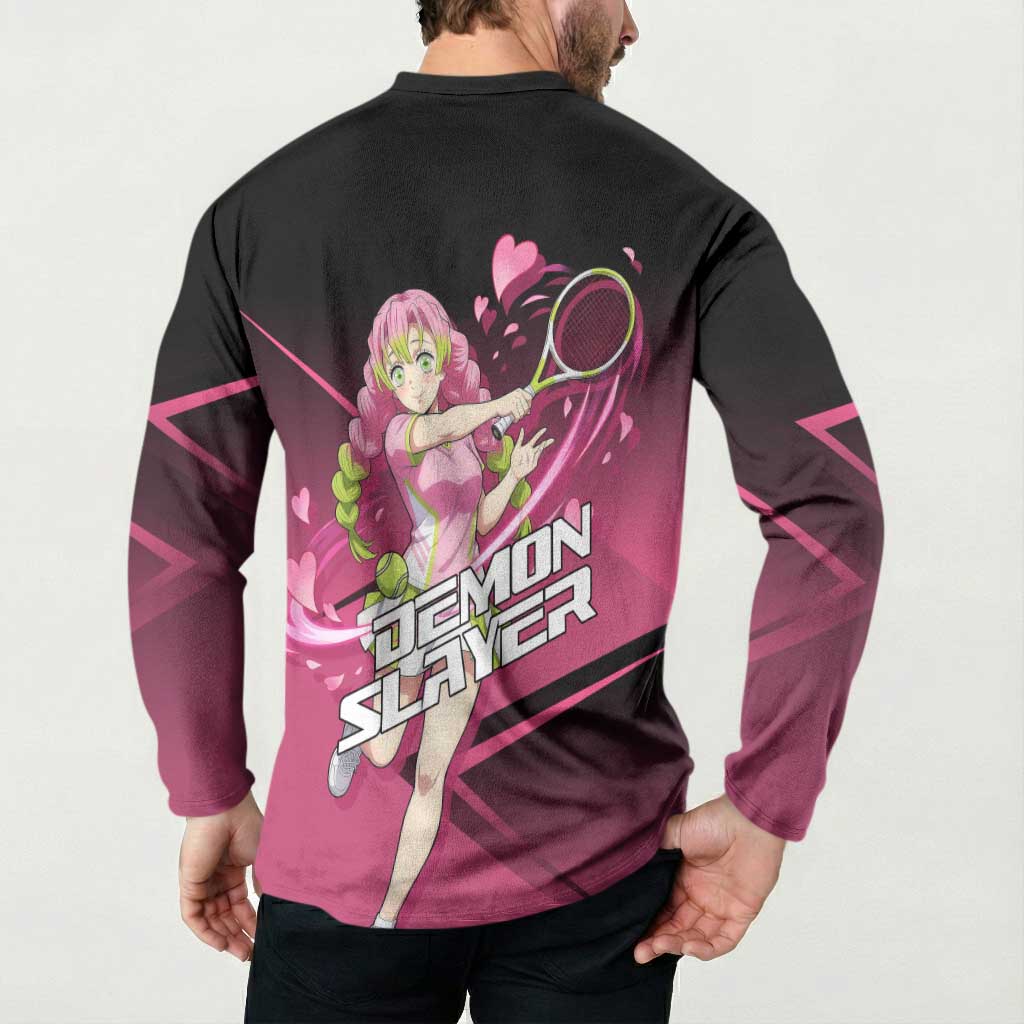 Mitsuri Kanroji Love Volley Button Sweatshirt Sporty Anime Mashup Style