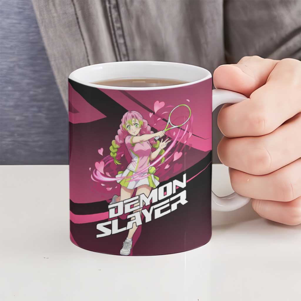 Mitsuri Kanroji Love Volley Ceramic Mug Sporty Anime Mashup Style