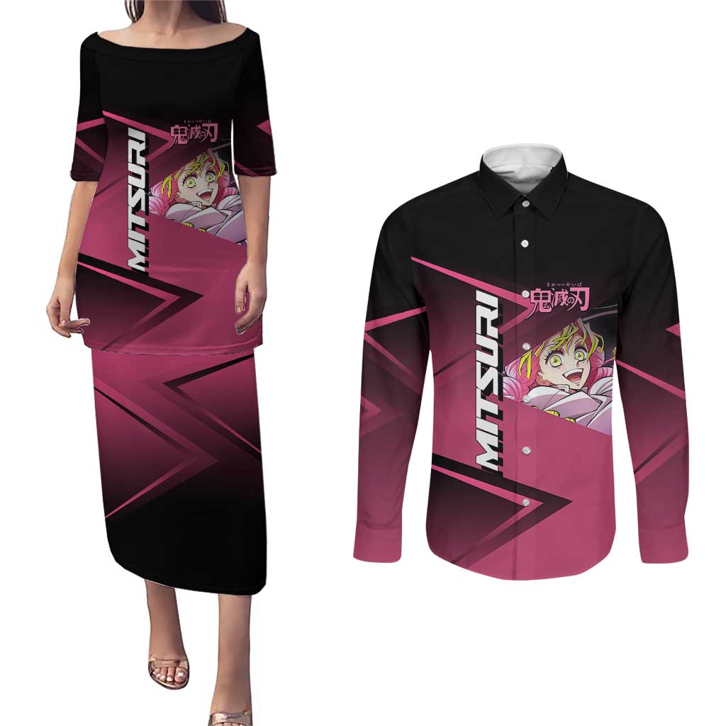 Mitsuri Kanroji Love Volley Couples Matching Puletasi and Long Sleeve Button Shirt Sporty Anime Mashup Style
