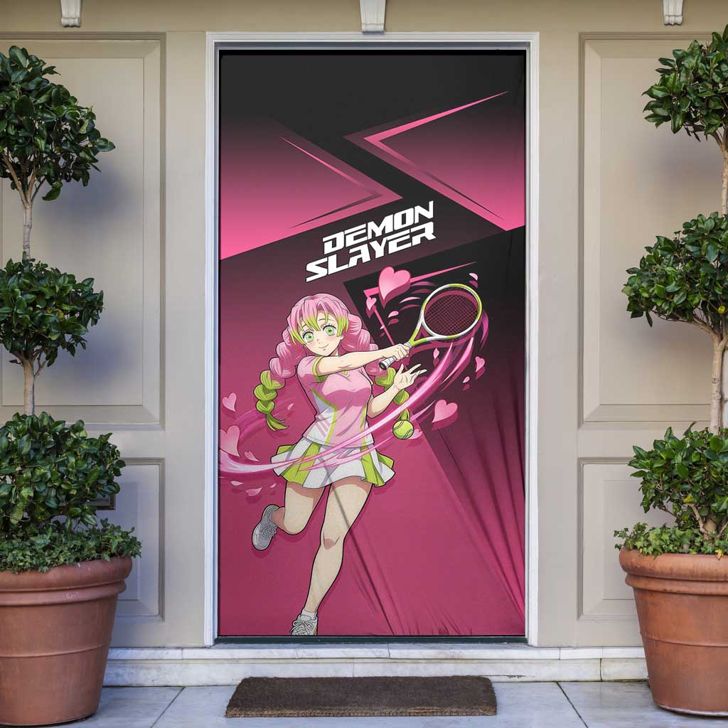 Mitsuri Kanroji Love Volley Door Cover Sporty Anime Mashup Style