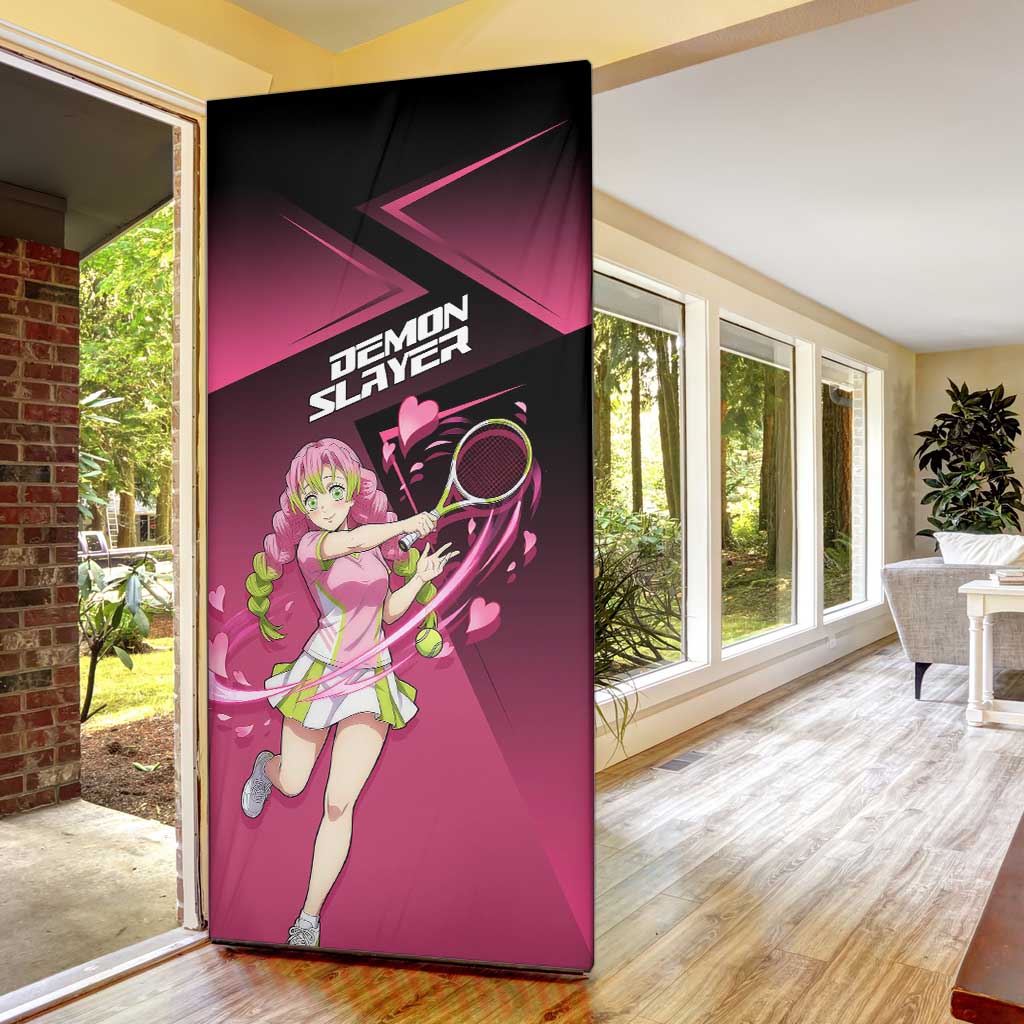 Mitsuri Kanroji Love Volley Door Cover Sporty Anime Mashup Style