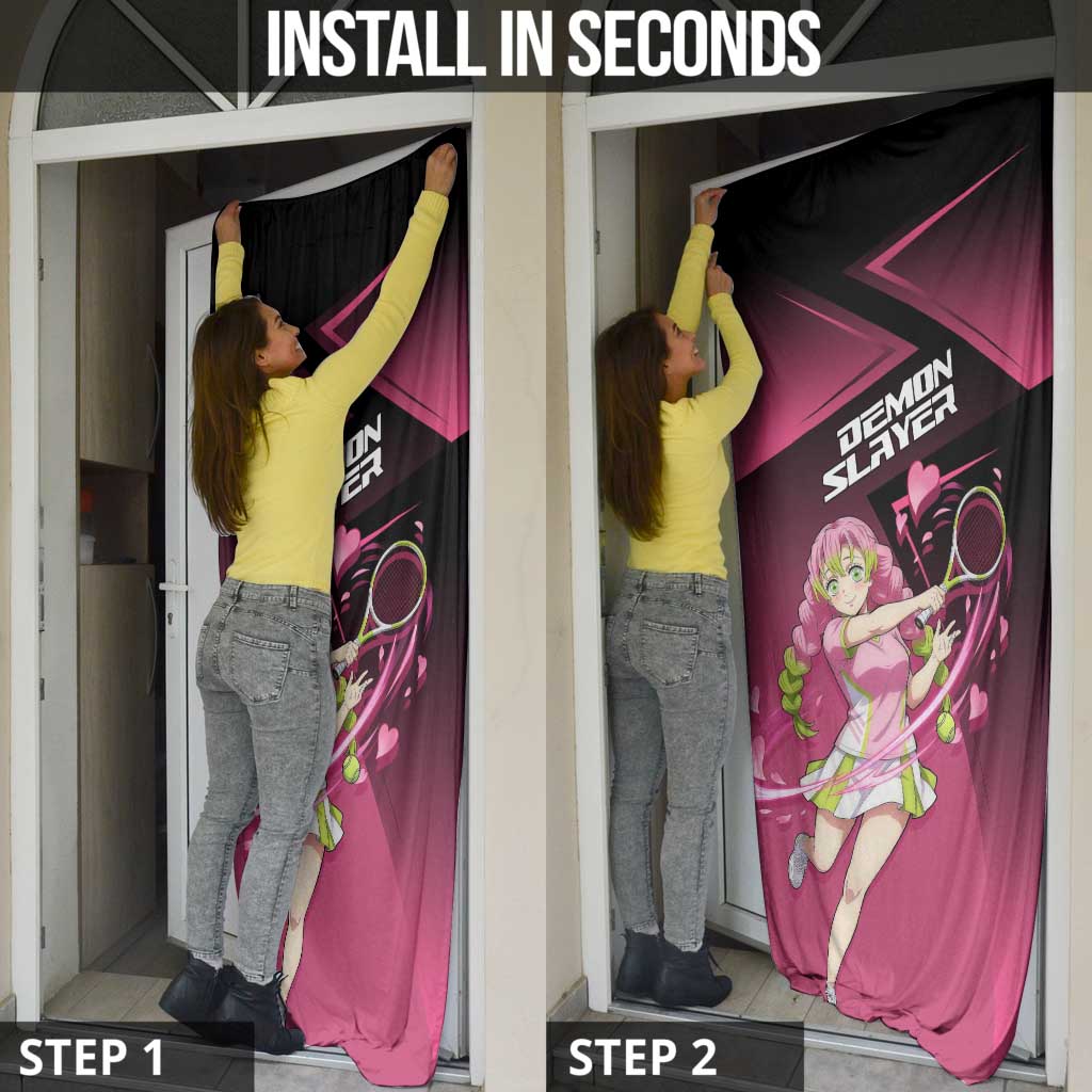 Mitsuri Kanroji Love Volley Door Cover Sporty Anime Mashup Style