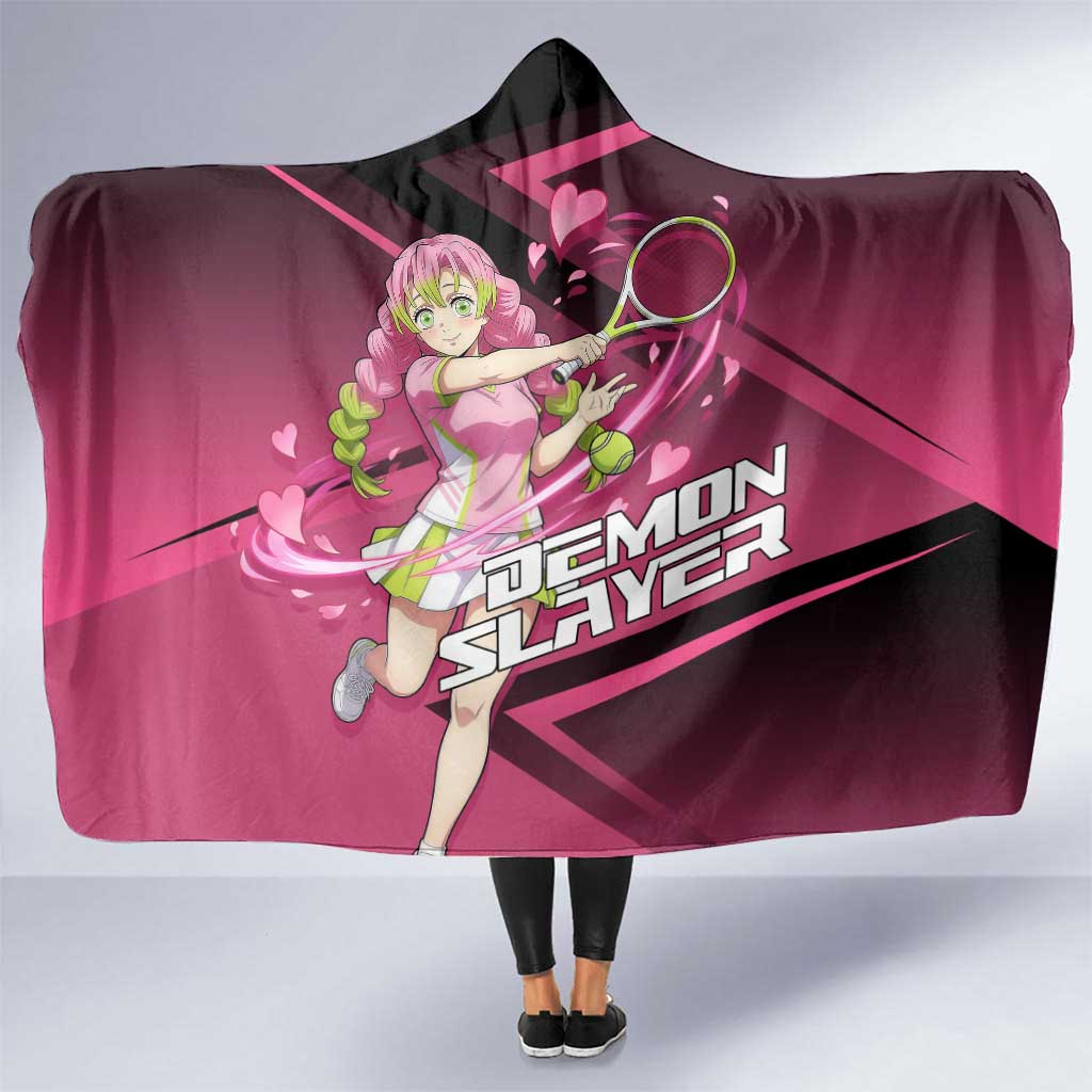Mitsuri Kanroji Love Volley Hooded Blanket Sporty Anime Mashup Style