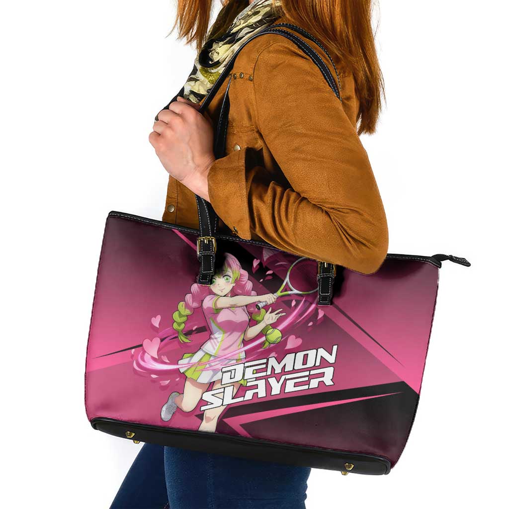 Mitsuri Kanroji Love Volley Leather Tote Bag Sporty Anime Mashup Style