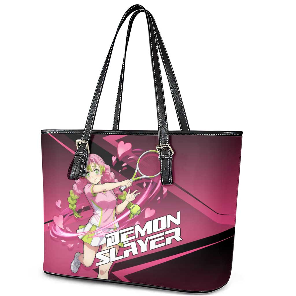 Mitsuri Kanroji Love Volley Leather Tote Bag Sporty Anime Mashup Style
