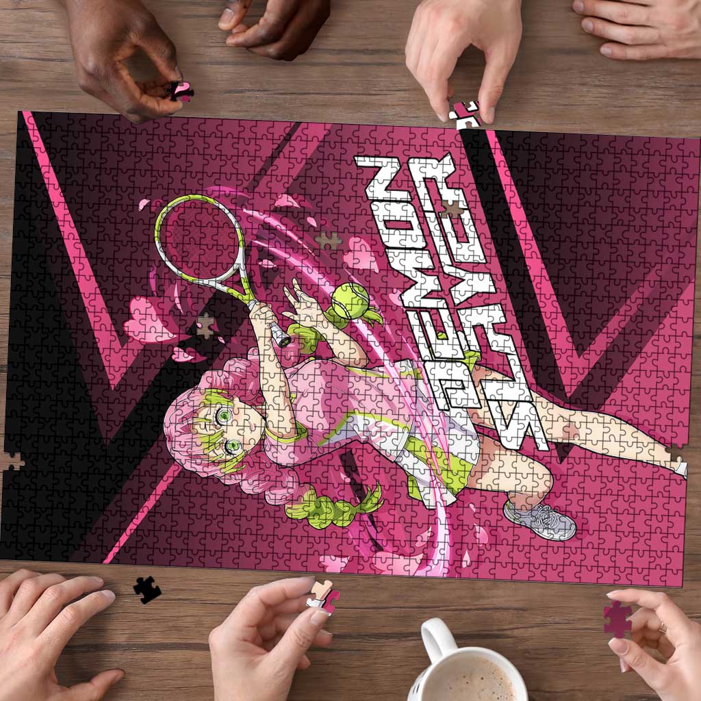 Mitsuri Kanroji Love Volley Puzzle Sporty Anime Mashup Style