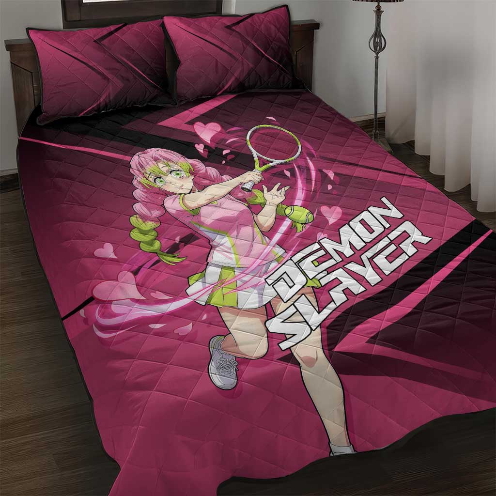 Mitsuri Kanroji Love Volley Quilt Bed Set Sporty Anime Mashup Style