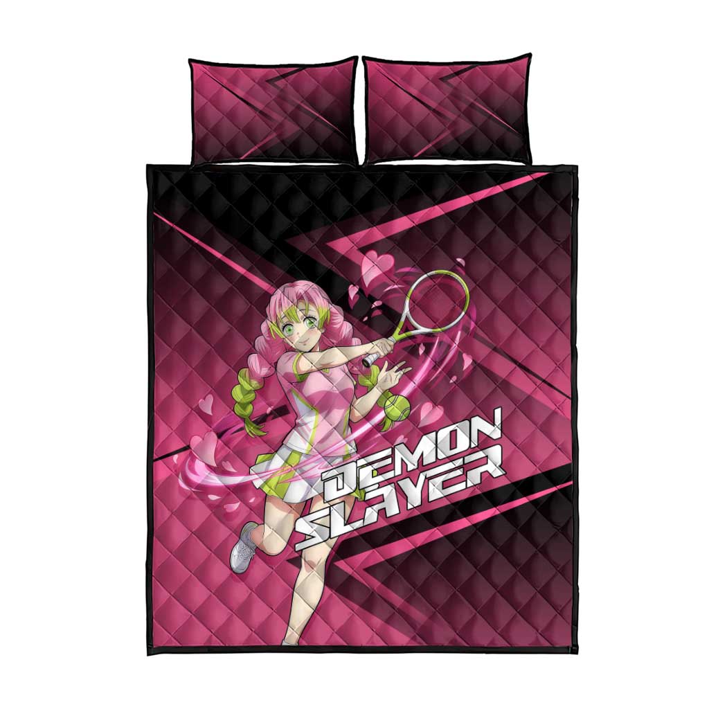Mitsuri Kanroji Love Volley Quilt Bed Set Sporty Anime Mashup Style