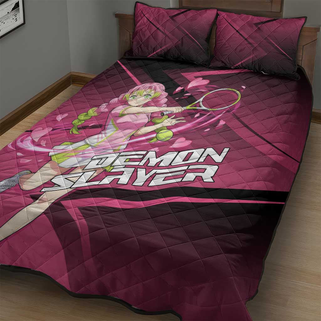 Mitsuri Kanroji Love Volley Quilt Bed Set Sporty Anime Mashup Style