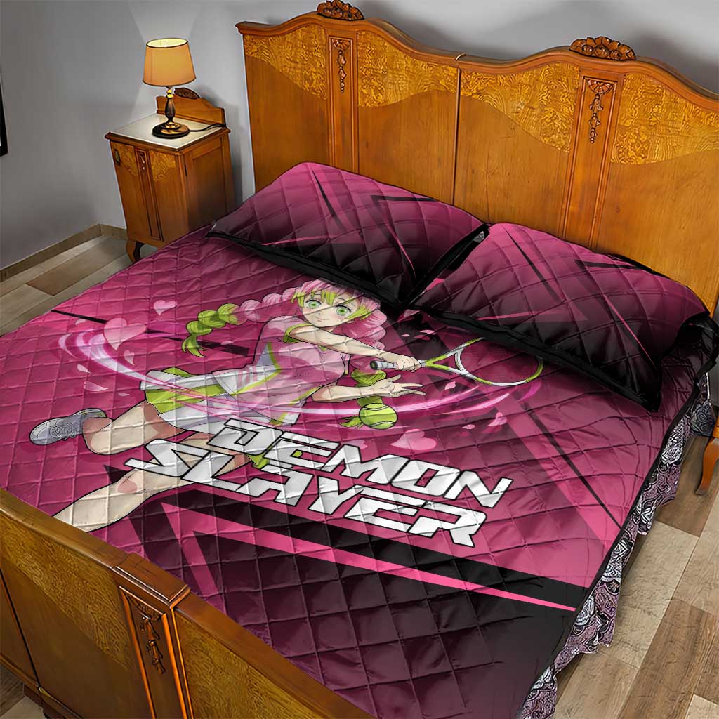 Mitsuri Kanroji Love Volley Quilt Bed Set Sporty Anime Mashup Style