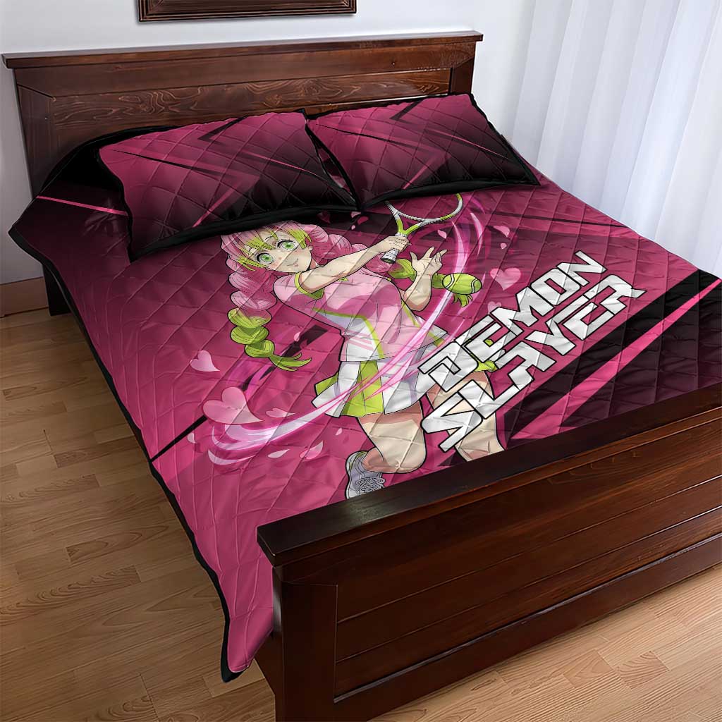 Mitsuri Kanroji Love Volley Quilt Bed Set Sporty Anime Mashup Style