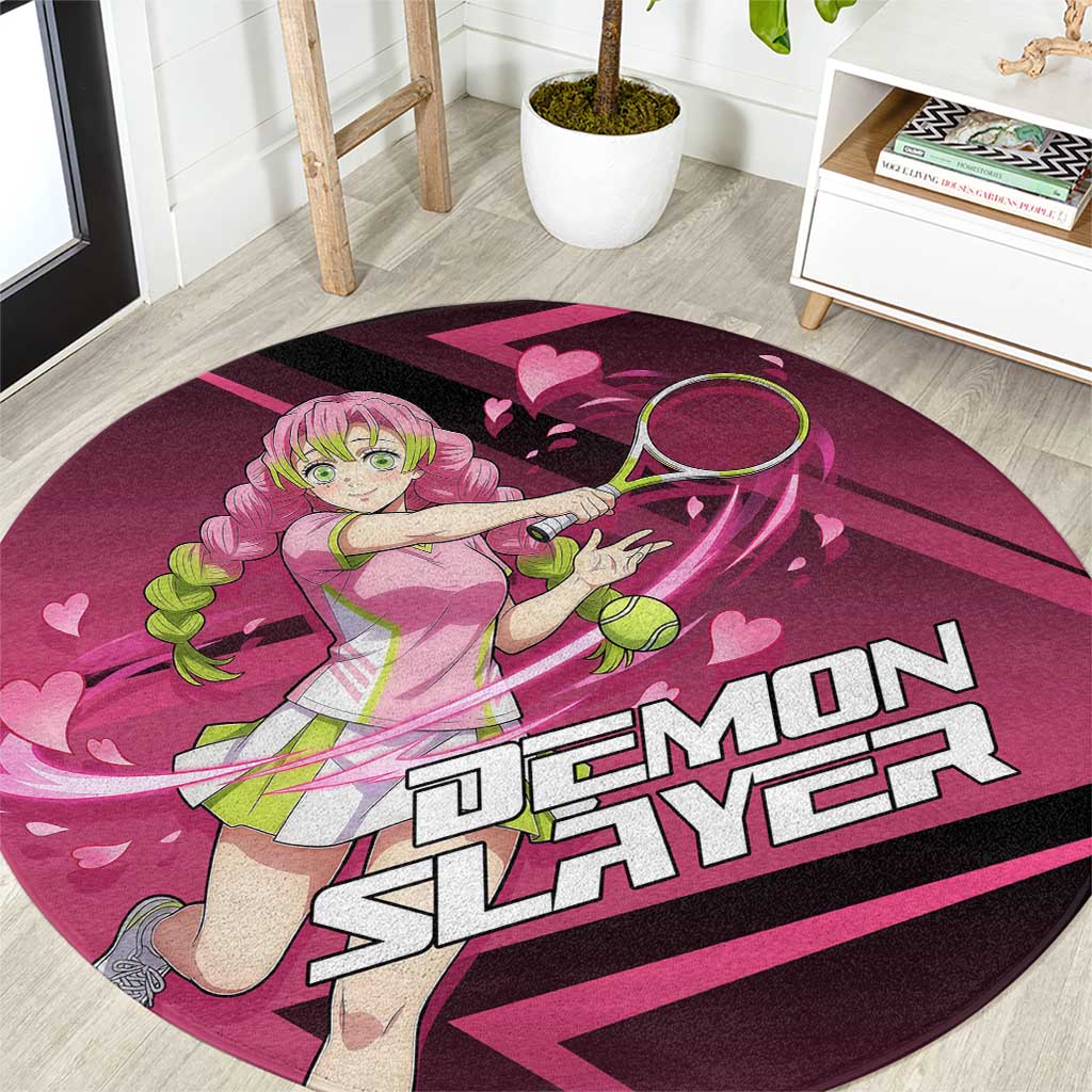 Mitsuri Kanroji Love Volley Round Carpet Sporty Anime Mashup Style