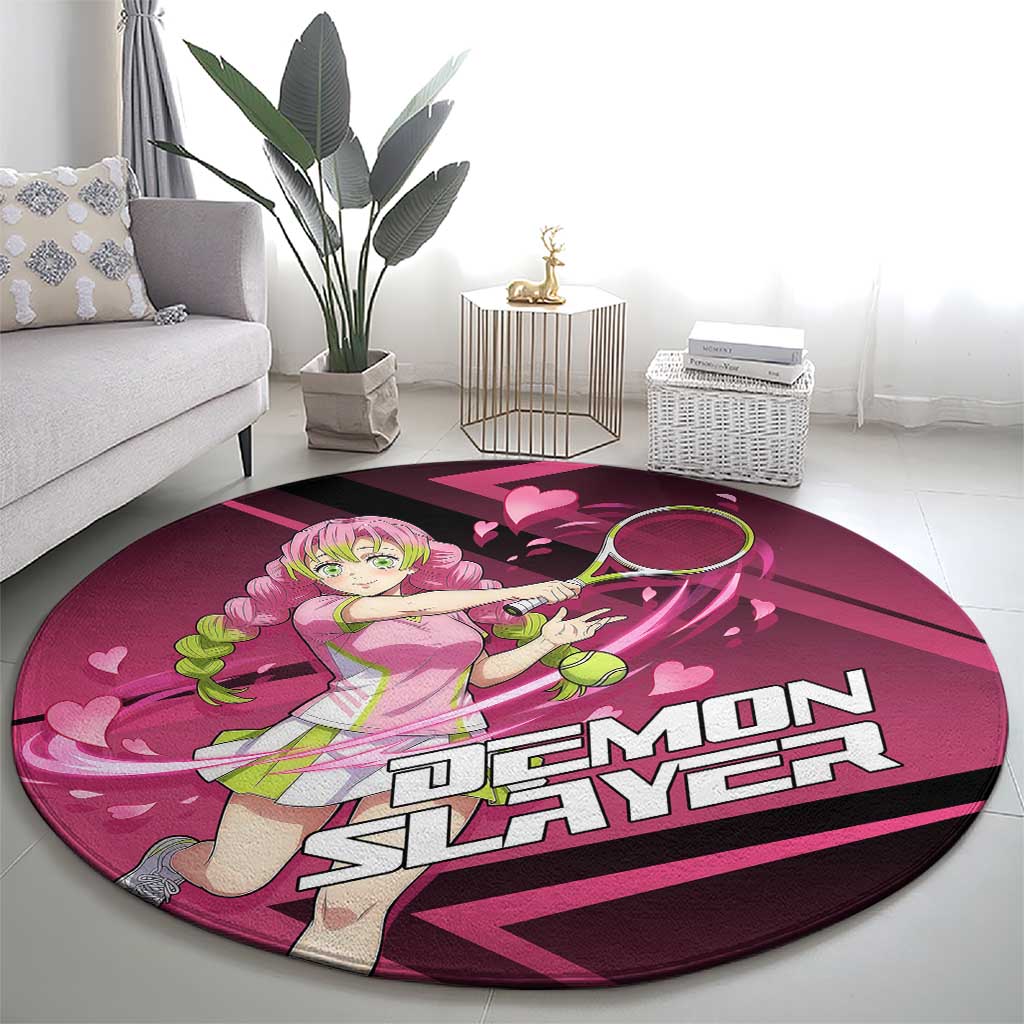 Mitsuri Kanroji Love Volley Round Carpet Sporty Anime Mashup Style